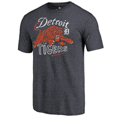 Detroit Tigers Tiger Claw Hometown Tri-Blend T-Shirt - Navy T-shirts