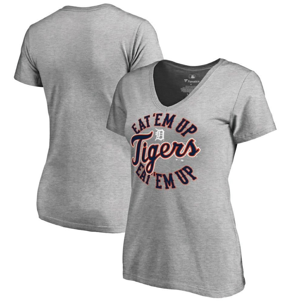 Detroit Tigers Women's Eat Em Up Hometown T-Shirt - Ash T-shirts