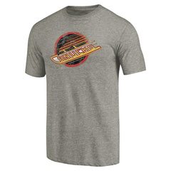 NHL Vancouver Canucks Throwback Logo 1985-1986 Tri-Blend T-Shirt - Ash