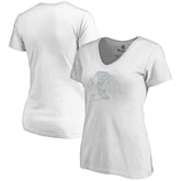 NHL Chicago Blackhawks Women's Whiteout V-Neck T-Shirt - White