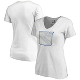 NHL New York Rangers Women's Whiteout V-Neck T-Shirt - White