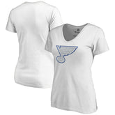 NHL St. Louis Blues Women's Whiteout V-Neck T-Shirt - White