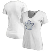 NHL Toronto Maple Leafs Women's Whiteout V-Neck T-Shirt - White