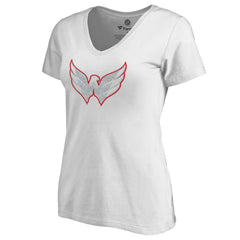 NHL Washington Capitals Women's Whiteout V-Neck T-Shirt - White