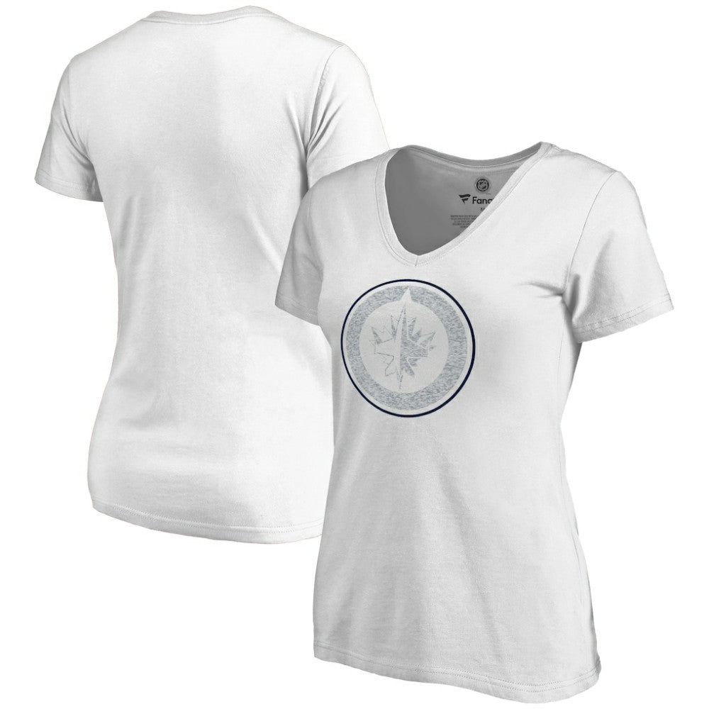 NHL Winnipeg Jets Women's Whiteout V-Neck T-Shirt - White