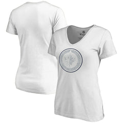 NHL Winnipeg Jets Women's Whiteout V-Neck T-Shirt - White