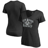 NHL Los Angeles Kings Women's Hometown Collection The Crown V-Neck T-Shirt - Black
