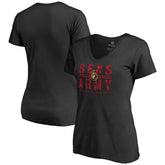 NHL Ottawa Senators Women's Hometown Collection Sens Army V-Neck T-Shirt - Black