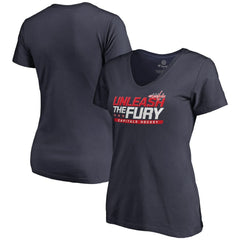 NHL Washington Capitals Women's Hometown Collection The Fury V-Neck T-Shirt - Navy