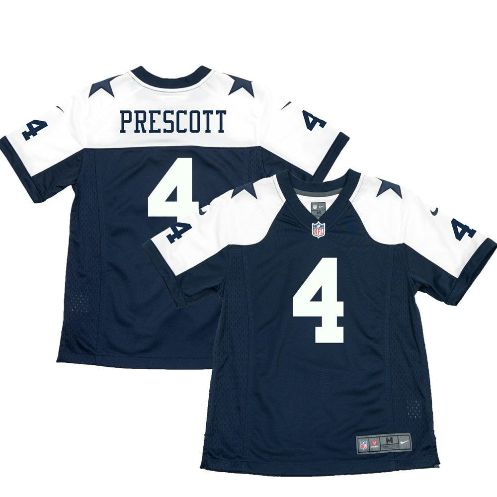 NFL Dak Prescott Dallas Cowboys Youth Throwback Game Jersey - Navy