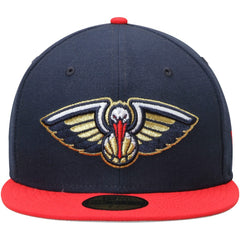 New Orleans Pelicans Team Color 2Tone 59FIFTY Fitted Hat Navy/Red