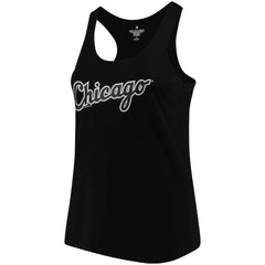 Chicago White Sox Soft as a Grape Women's Plus Size Swing for the Fences Racerback Tank Top - Black Tanks