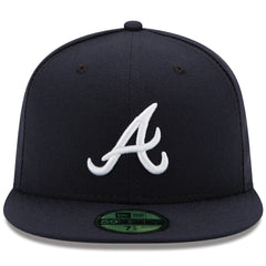 Atlanta Braves New Era Road Authentic Collection On-Field 59FIFTY Fitted Hat - Navy Hats