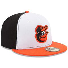 Baltimore Orioles New Era Home Authentic Collection On-Field 59FIFTY Fitted Hat - White/Orange Hats