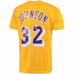 Magic Johnson Los Angeles Lakers Hardwood Classics Retro Name & Number T-Shirt Gold