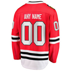 NHL Chicago Blackhawks Fanatics Home Breakaway Custom Jersey - Red