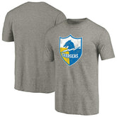 Los Angeles Chargers Throwback Logo Tri-Blend T-Shirt Ash