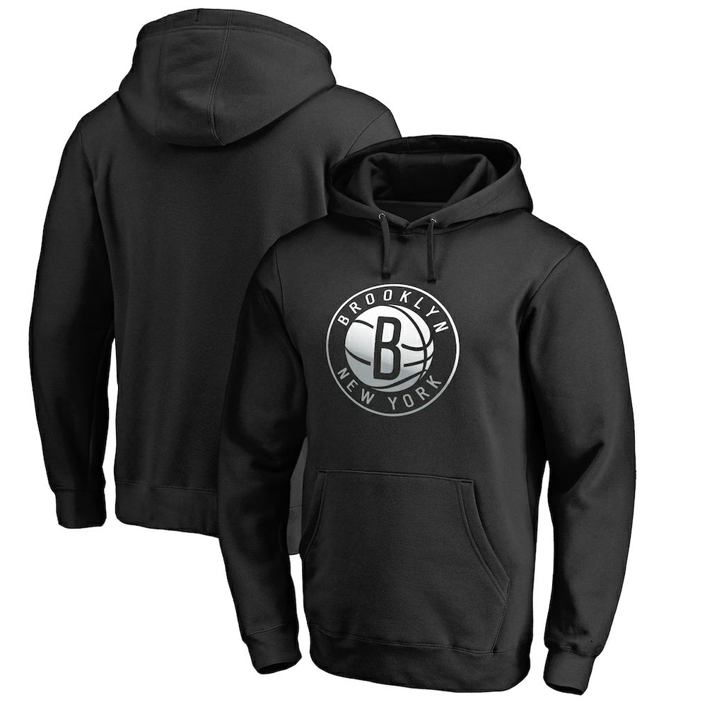 Brooklyn Nets Gradient Logo Pullover Hoodie Black