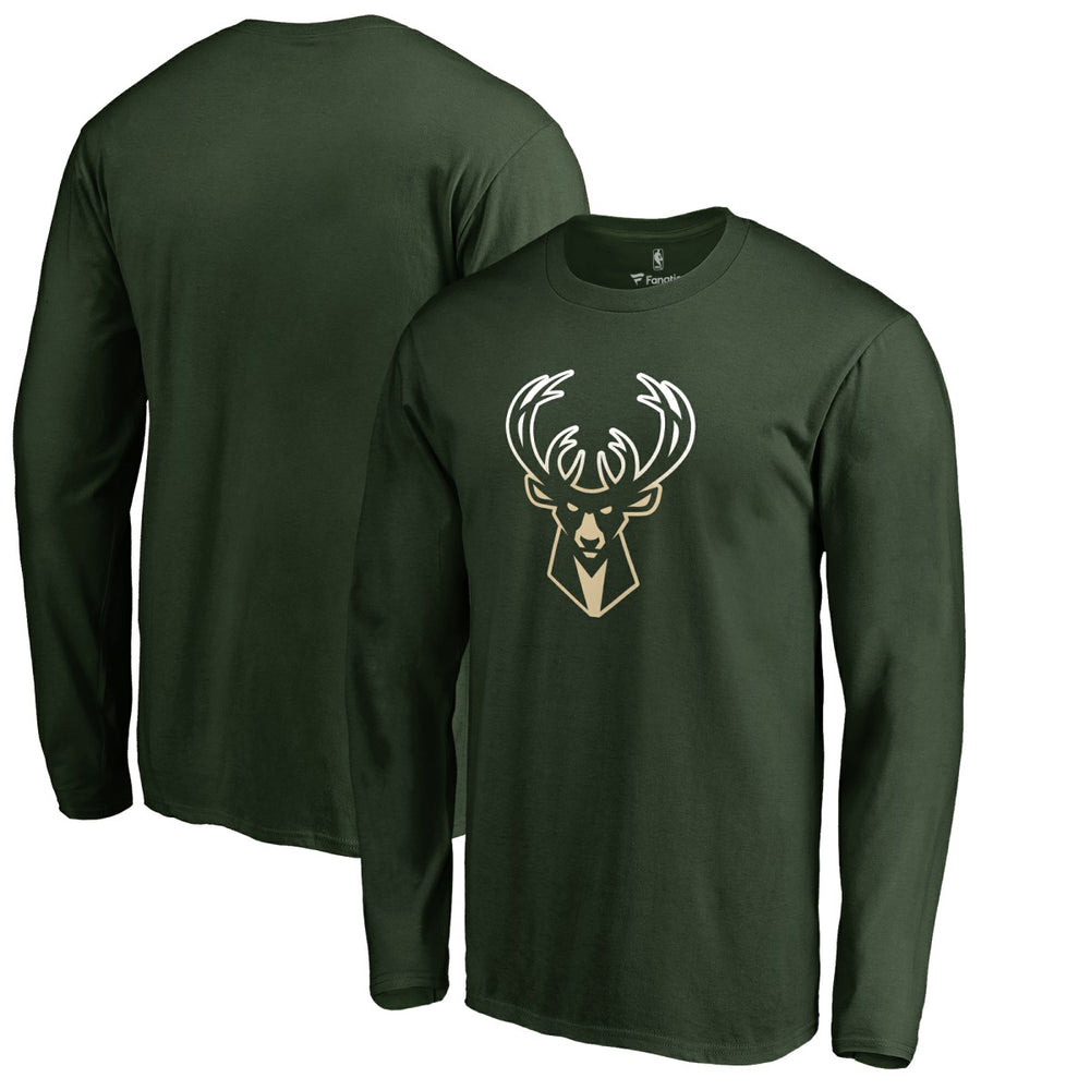 Milwaukee Bucks Gradient Logo Long Sleeve T-Shirt Green