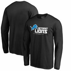Detroit Lions Team Lockup II Long Sleeve T-Shirt Black