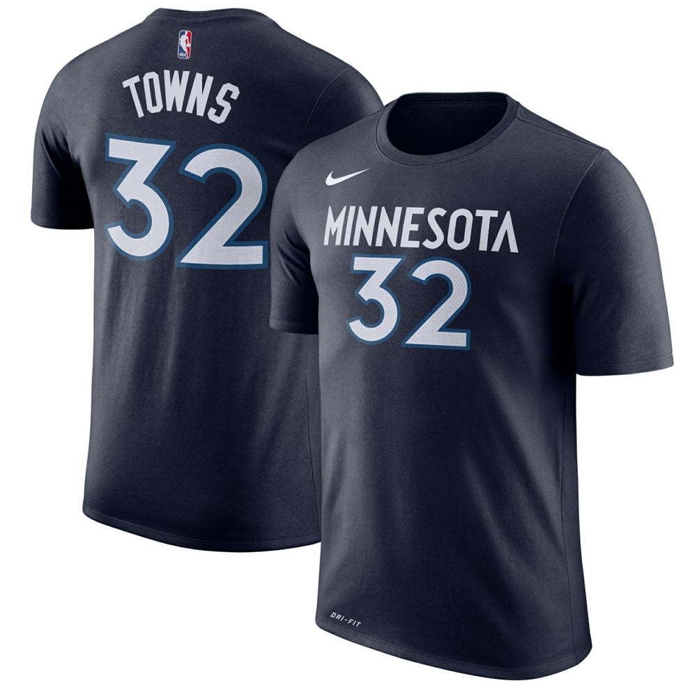 Karl-Anthony Towns Minnesota Timberwolves Name & Number Performance T-Shirt Blue