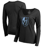 NHL Vegas Golden Knights Women's Pond Hockey Long Sleeve T-Shirt - Black