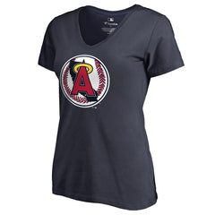 Los Angeles Angels Women's Cooperstown Collection Forbes T-Shirt - Navy T-shirts