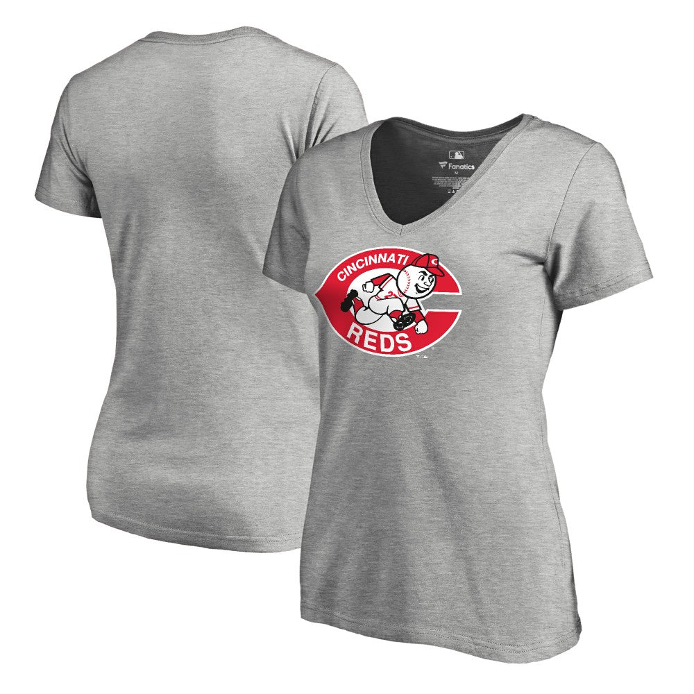 Cincinnati Reds Women's Cooperstown Collection Forbes T-Shirt - Ash T-shirts