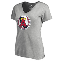 Los Angeles Angels Women's Cooperstown Collection Forbes T-Shirt - Ash T-shirts
