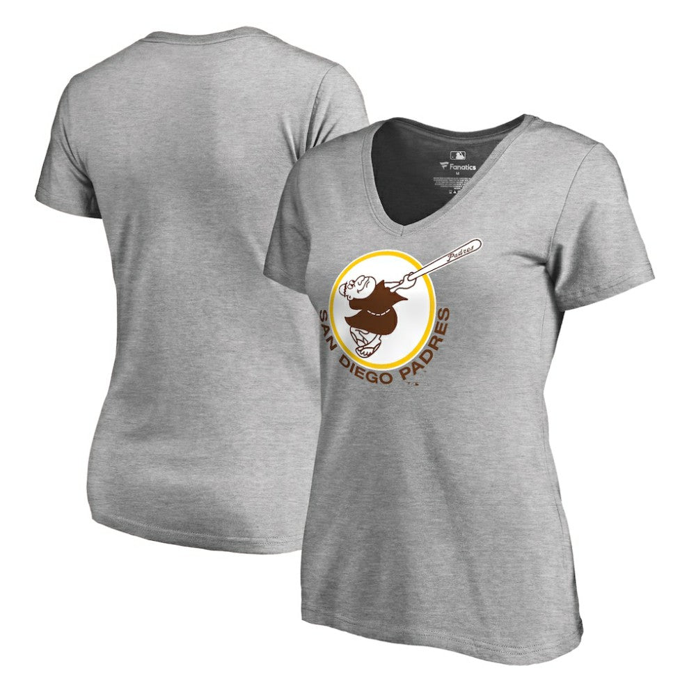 San Diego Padres Women's Cooperstown Collection Forbes T-Shirt - Ash T-shirts