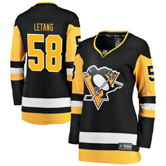 NHL Kris Letang Pittsburgh Penguins Fanatics Women's Home Breakaway Jersey - Black