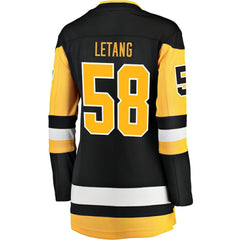 NHL Kris Letang Pittsburgh Penguins Fanatics Women's Home Breakaway Jersey - Black