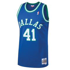 NBA Dirk Nowitzki Dallas Mavericks 1998/99 Hardwood Classics Swingman Jersey sale - Blue