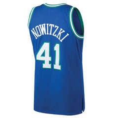 NBA Dirk Nowitzki Dallas Mavericks 1998/99 Hardwood Classics Swingman Jersey sale - Blue