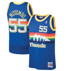 NBA Dikembe Mutombo Denver Nuggets 1991/92 Hardwood Classics Swingman Jersey sale - Blue