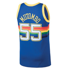 NBA Dikembe Mutombo Denver Nuggets 1991/92 Hardwood Classics Swingman Jersey sale - Blue