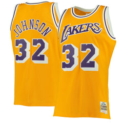 NBA Magic Johnson Los Angeles Lakers 1984/85 Hardwood Classics Swingman Jersey - Gold