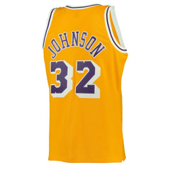 NBA Magic Johnson Los Angeles Lakers 1984/85 Hardwood Classics Swingman Jersey - Gold