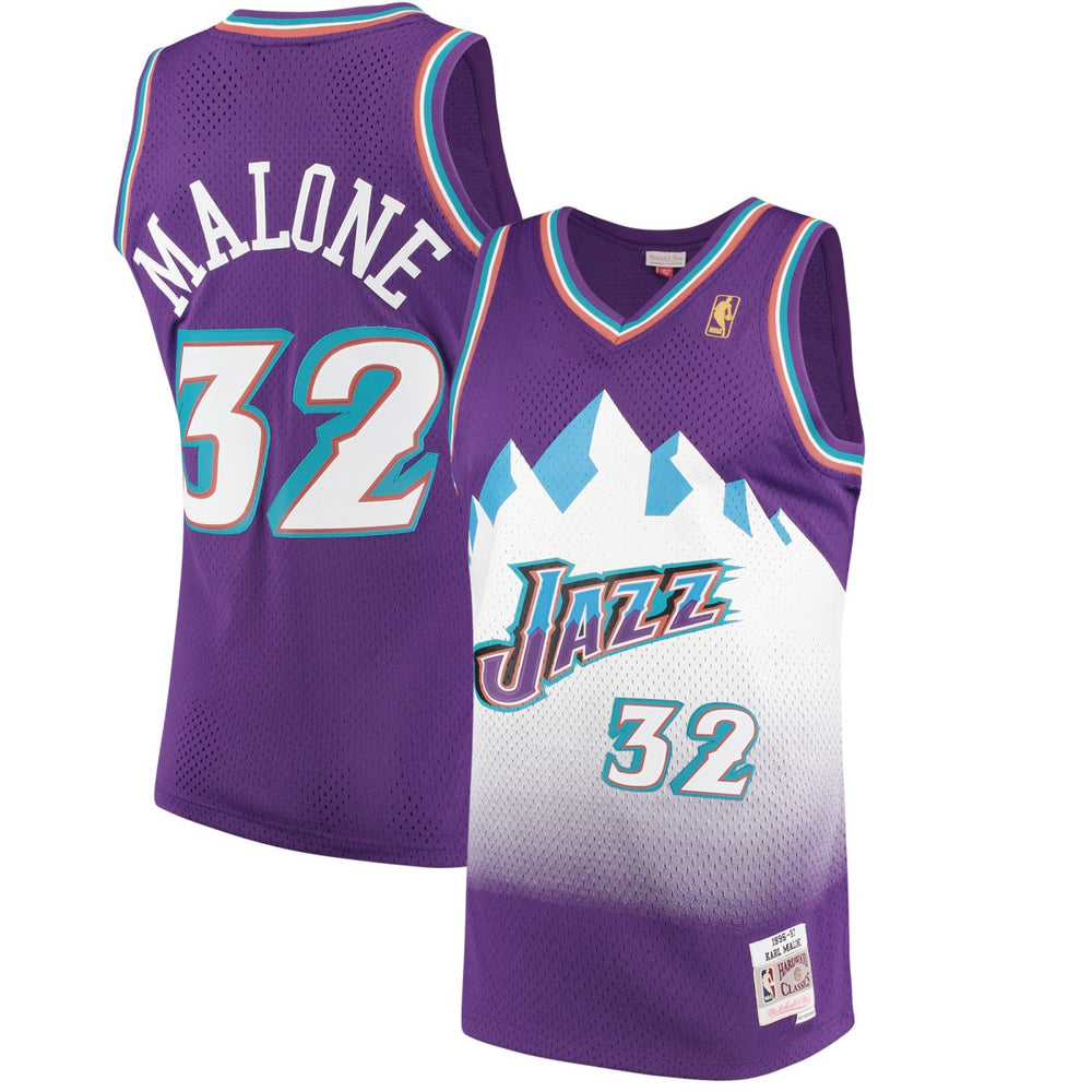 NBA Karl Malone Utah Jazz 1996/97 Hardwood Classics Swingman Jersey - Purple