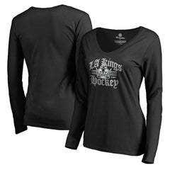 NHL Los Angeles Kings Women's Hometown Collection The Crown Long Sleeve T-Shirt - Black