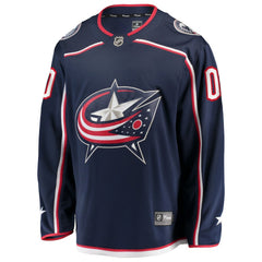 NHL,Custom Columbus Blue Jackets Fanatics Home Breakaway Custom Jersey - Navy