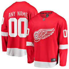 NHL Detroit Red Wings Fanatics Home Breakaway Custom Jersey - Red
