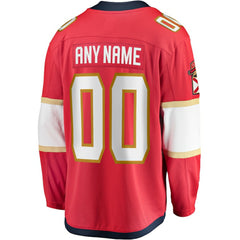 NHL Florida Panthers Fanatics Home Breakaway Custom Jersey - Red