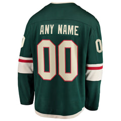 NHL Minnesota Wild Fanatics Home Breakaway Custom Jersey - Green