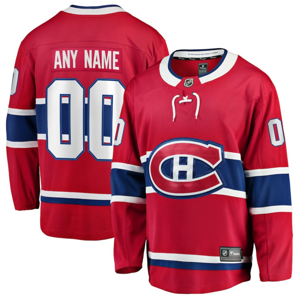 NHL Montreal Canadiens Fanatics Home Breakaway Custom Jersey - Red