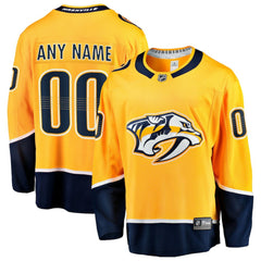 NHL Nashville Predators Fanatics Home Breakaway Custom Jersey - Gold