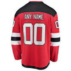 NHL New Jersey Devils Fanatics Home Breakaway Custom Jersey - Red