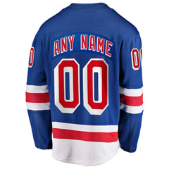 NHL New York Rangers Fanatics Home Breakaway Custom Jersey - Blue
