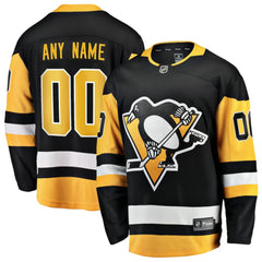 NHL Pittsburgh Penguins Fanatics Home Breakaway Custom Jersey - Black