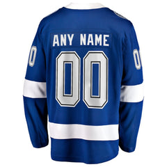 NHL,Custom Tampa Bay Lightning Fanatics Home Breakaway Custom Jersey - Blue
